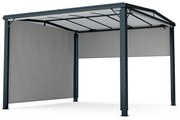 Blumfeldt Pantheon Cortina Solid Sky Pergola 3x3, időjárásálló, porszórt, oldalsó panelek