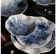 24 darabos kék porcelán étkészlet