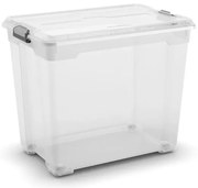 KIS Moover Box XXL átlátszó, kerekekkel, 80l