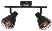 Fali spotlámpa NERIA 2xE14/40W/230V fekete/réz