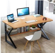 Íróasztal polccal, tölgy dekorációval SHAPE 80x40 cm