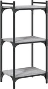 vidaXL 3 szintes szürke sonoma szerelt fa könyvespolc 40 x 30 x 86 cm