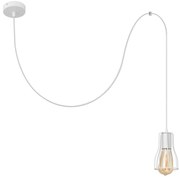 Csillár zsinóron TUBE 1xE27/15W/230V fehér