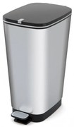 Curver Chic műanyag pedálos szemetes 45L ezüst