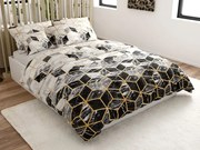 Pamut ágynemű ATHENA POLY fekete Ágyneműhuzat mérete: 2 db 70 x 90 cm | 200 x 220 cm