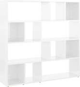 vidaXL magasfényű fehér térelválasztó könyvszekrény 105 x 24 x 102 cm