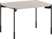 Sonatia dohányzóasztal 60 cm, téglalap alakú, fém lábakkal - kasmír