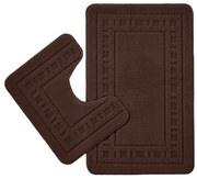 Sötétbarna fürdőszobai kilépő szett WC-hez, 2 db-os 50x80 cm Armoni – Catherine Lansfield