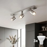 Philips 53093/48/12 - RUNNER LED spotlámpa, matt króm, 3xGU10/20W/230V