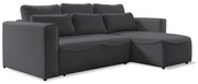 Sötétszürke kinyitható sarokkanapé (variálható) Homely Tommy – Miuform