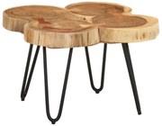 tömör akácfa dohányzóasztal 4 rönkszelet 36 cm