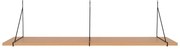 Natúr színű fali polc kőrisfa dekorral 120 cm Chiba – House Nordic