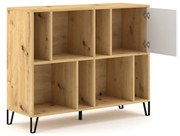 BILBAO BL09 1D Polcos Szekrény kézműves tölgy/matt fehér színben