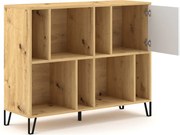 BILBAO REGAŁ BL09 1D DĄB ARTISAN/BIAŁY MAT