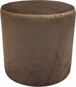 Puff kerek velúr sötétbarna könnyen tisztítható lángálló