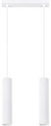 Sollux SL.1536 - Csillár zsinóron KARBON 2xGU10/10W/230V fehér