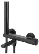 Mexen Diamond kádtöltő csaptelep zuhanyszettel, fekete - 71530-70