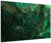 Kép - Zöld mikroszkópos kép (90x60 cm)