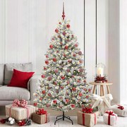 Mű karácsonyfa 300 LED-del Zöld és Fehér 180 cm PVC és fém