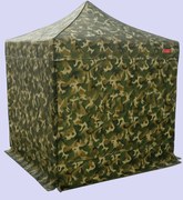 Gyorsan összecsukható sátor 2x2m – acél, 4 oldalfal, Terepszínű