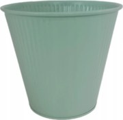 Virágtartó Fedő Fém Bordázott Virágok Gyógynövények Vödör Fém Zöld