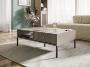 Dohányzóasztal 2 fiókkal kasmír színben arany fogantyúkkal – ISEO IS05