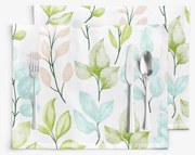 Goldea pamut reggeliző alátét deluxe - festett levelek - 2db 30 x 40 cm