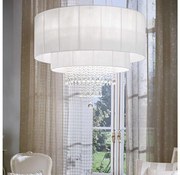 Ideal Lux - Kristály csillár zsinóron OPERA 10xE27/60W/230V átm. 90 cm fehér