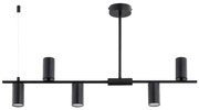 URANOS rúdon függő csillár 5xGU10/10W/230V fekete