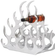 ezüstszínű alumínium bortartó állvány 11 palackhoz