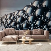 Fotótapéta - Fekete gömbök halmaza (147x102 cm)