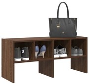 cipőtartó állvány rakásolható barna tölgyfa 89,5x30x40 cm