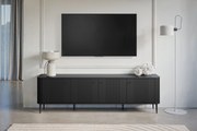 Vesper 4D TV-szekrény 187 cm - fekete / fekete lábak