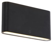 Modern kültéri fali lámpa fekete 17,5 cm LED-del IP65 - Batt