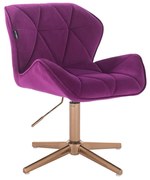 HR111CROSS Fukszia modern velúr szék arany lábbal