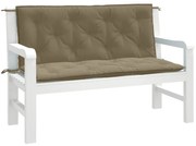 2 db melange tópszínű szövet kerti padpárna 120x50x7 cm