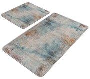 Kék-szürke fürdőszobai kilépő szett 2 db-os 60x100 cm – Mila Home