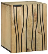 Fürdőszobai Fali Szekrény - 38 x 33,5 x 48 cm, Tömör és Mérnöki Fából készült.