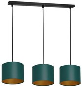 Csillár zsinóron ARDEN 3xE27/60W/230V zöld/arany