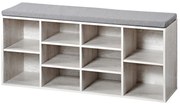 Kesper 15931 Cipősszekrény ülőpárnával, fehér,103,5 x 48 x 29,5 cm