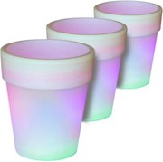 GARTHEN Napelemes világítás 3 db virágtartó színes