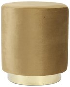 Aranyszínű-világosbarna bársony puff Nadien – Light & Living