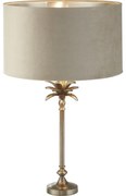 Searchlight EU81210TA - Asztali lámpa PALM 1xE27/10W/230V bézs/króm
