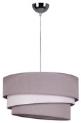 Duolla - Csillár zsinóron TRIO 1xE27/40W/230V átm. 45 cm szürke/fehér