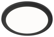 Mennyezeti lámpa fekete 30 cm LED-del, 3 fokozatú fényerőszabályzóval, IP44 - Steve