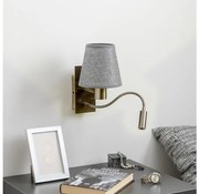 Brilagi - LED Fali lámpa NUBILA 1xE27/25W/230V + LED/3W réz/szürke