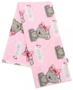 Flanel pelenka nyomtatott mintával New Baby rózsaszín It&#039;s a GIRL