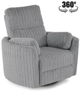 Pegas dönthető és forgatható fotel szürke