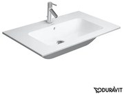 Mosdó bútorba Duravit Me By Starck 83x49 cm fehér színben fényes felülettel középső nyílással 2336830000