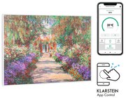 Klarstein Wonderwall Air Art Smart, infravörös hősugárzó, 80 x 60 cm, 500 W, kerti út